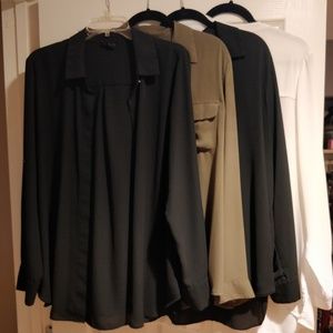4 tops - XXL Mossimo black (2) Ann Taylor JustFab